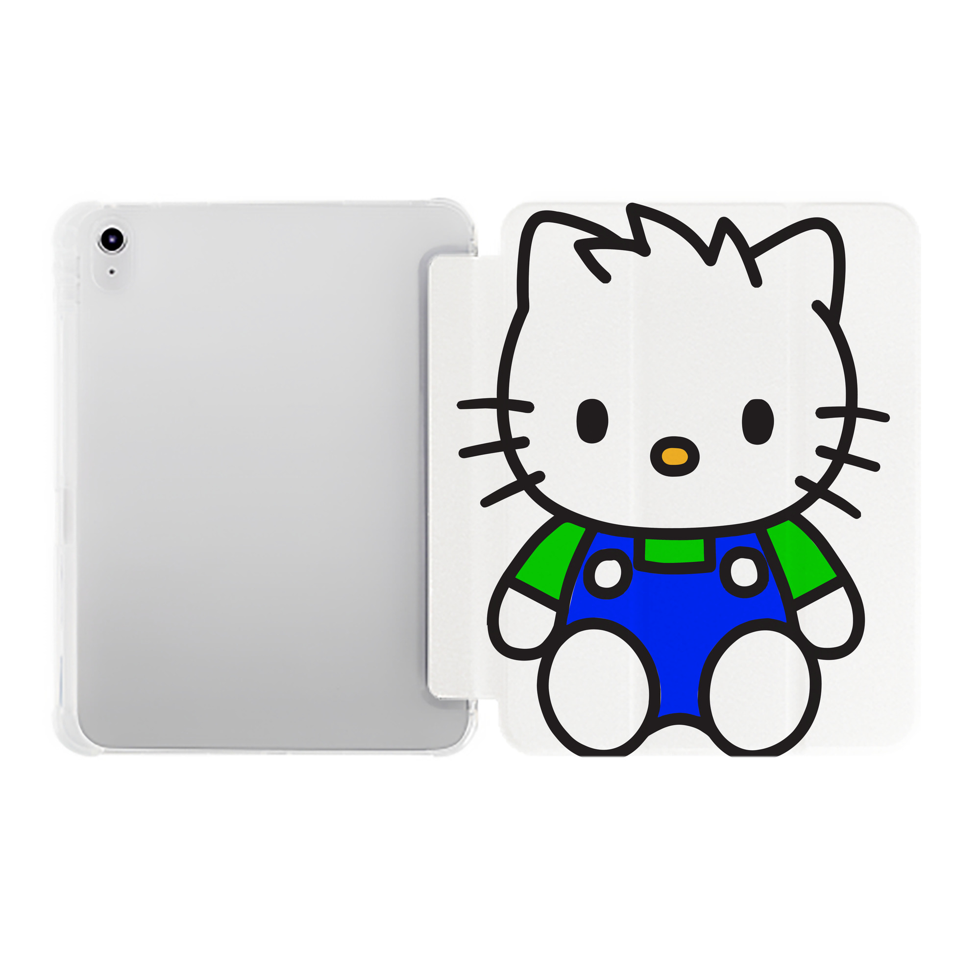 （画像用） Hello Kitty ハローキティ IPad ケース ペン収納付き 三つ折りスタンド PUレザー×シリコン 対応機種9.5/10.5/10.9インチ